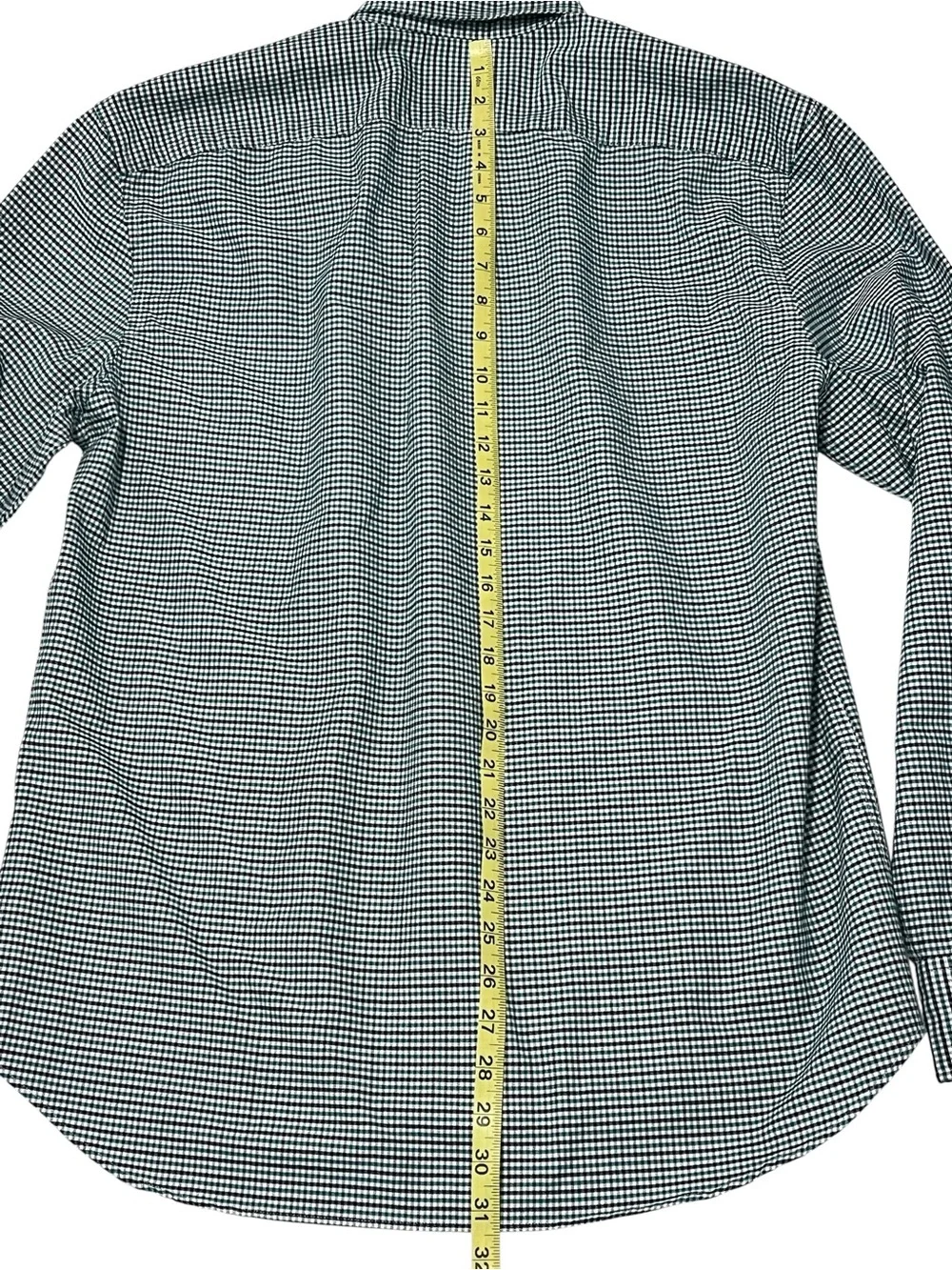 J Crew Slim Oxford Shirt OCBD Large Pima Cotton Micro Gingham Check Preppy